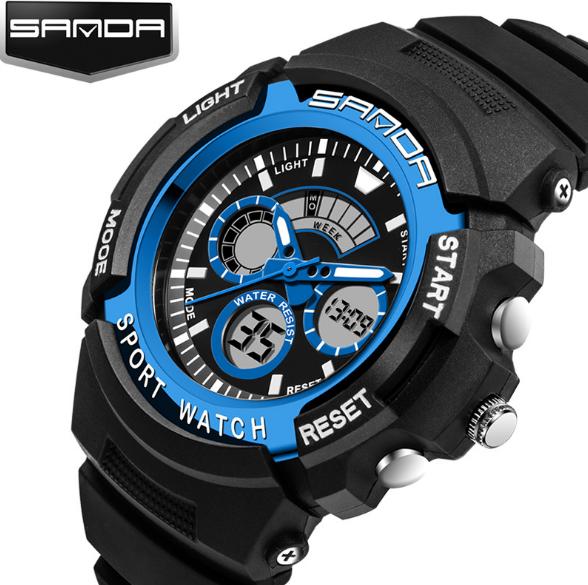 

Brand sanda Explosion models cold LED movement tide men and women students watches electronic watches