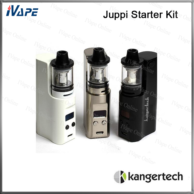 

100% Orignal Kanger Juppi Starter Kit 7-75W 3ML Kangertech Juppi Tank Top Filling Symmetric Airflow Slots Atomizer With Juppi TC Box Mod
