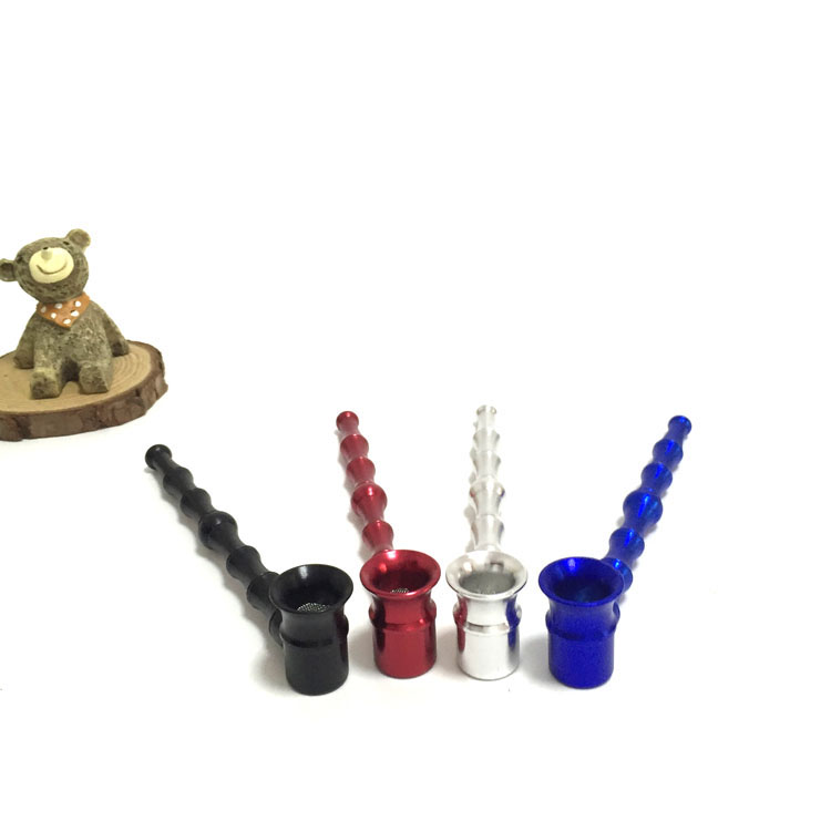 

MINI Funky Metal Pipe Small portable metal aluminum pipe tobacco stems of bamboo leaves men smoke pipes
