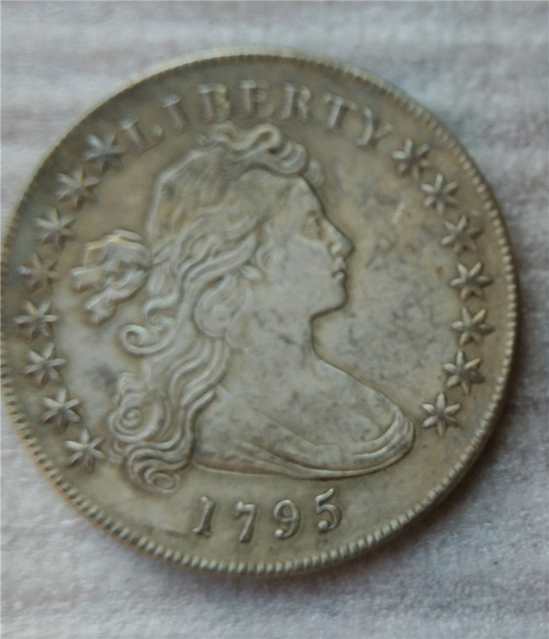 

United States Draped Bust Dollar 1795 Coins Copy Archaize Old Looking US Coins Brass Crafts Coins\Whole Sale Free Shipping