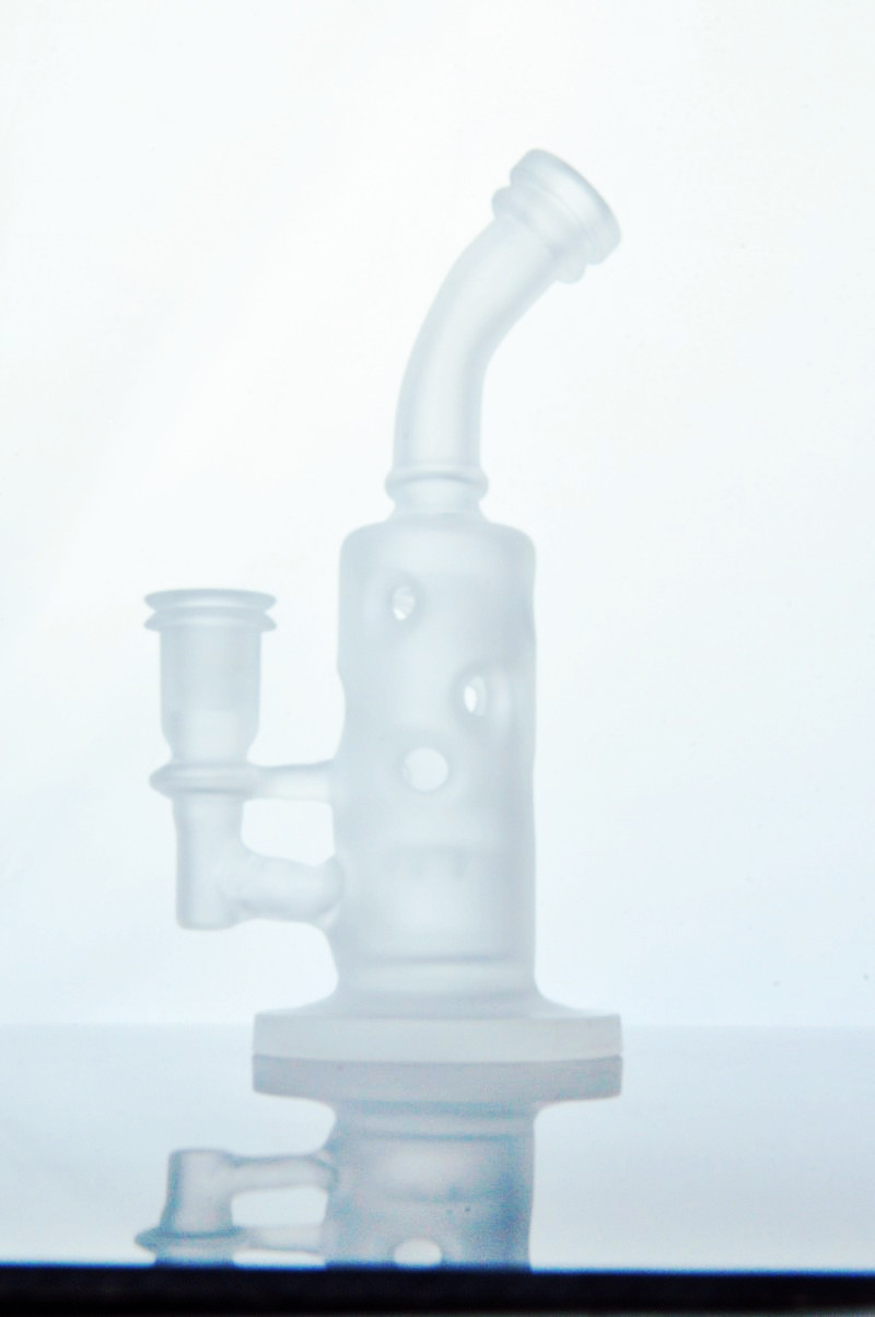 

White Frosted glass bongs fab egg showerhead perc Ground glass bongs with 14 mm female joint recycle oil rigs hookashs two functions