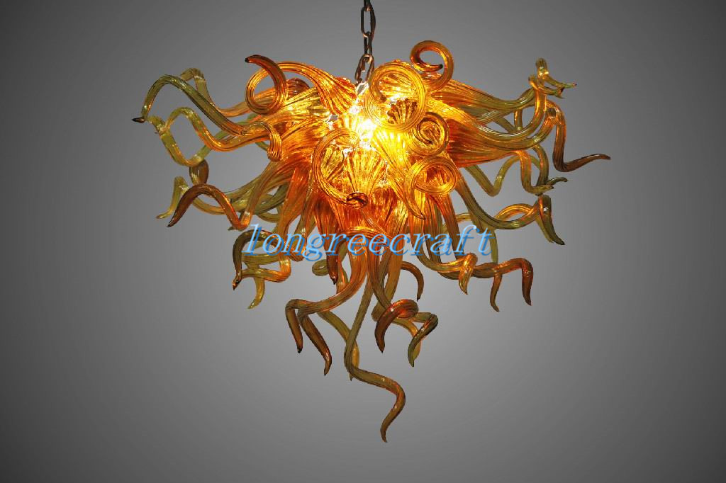 

Ceiling Lights Mouth 110v/120v LED Bulbs European Home Lighting Hand Blown Glass Chandelier Wholesale