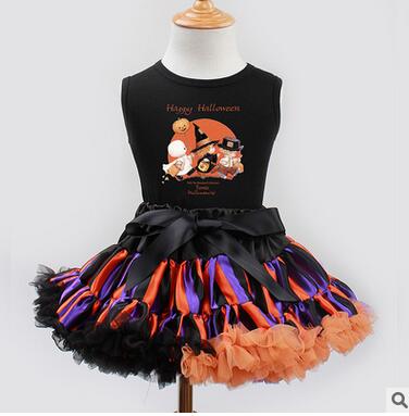 

Dress For Halloween Halloween Girl Dresses Halloween Baby girl clothes Babies Girls Dress Cotton Baby Clothing Two pieces FK 009, As picture