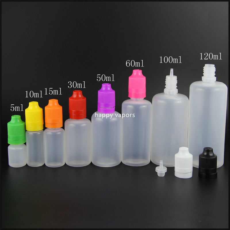 

Vape E-juice E-liquid E-cig Plastic Dropper Bottle 10ml 15ml 20ml 30ml 50ml 60ml 100ml 120ml PE Needle dropper With Childproof tamper cap