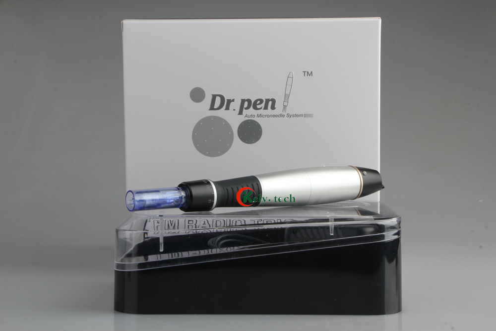 

Derma Dr.pen Stamp Auto Micro Needle Roller Skin Therapy Care Rejuvenation Portable Device with 2pcs Cartridges Tips