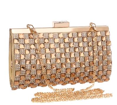 

NEW Rhinestones Women Evening Bags Chain Shoulder Evening Bag Purse Clutch Women HandbagsThe delicate dinner with a bag and a shoulder slung, Gold