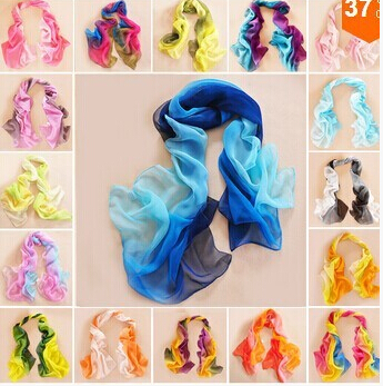 Livraison Gratuite 33 Styles 160X50cm Nouvelle Mode Femmes Georgette Long Wrap Châle Plage Foulard En Soie Foulards Accessoires De Mode