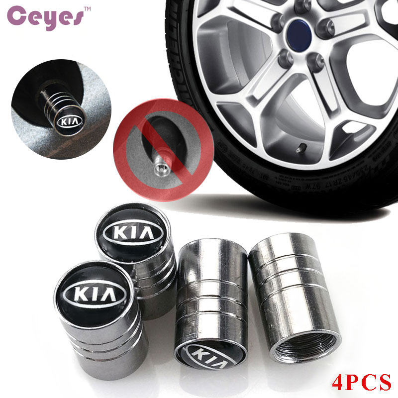 

Car Wheel Tire Valves Emgrand Emblem Badge for Kia rio ceed sportage cerato soul k2 Tyre Stem Air Caps Car Styling 4pcs/lot