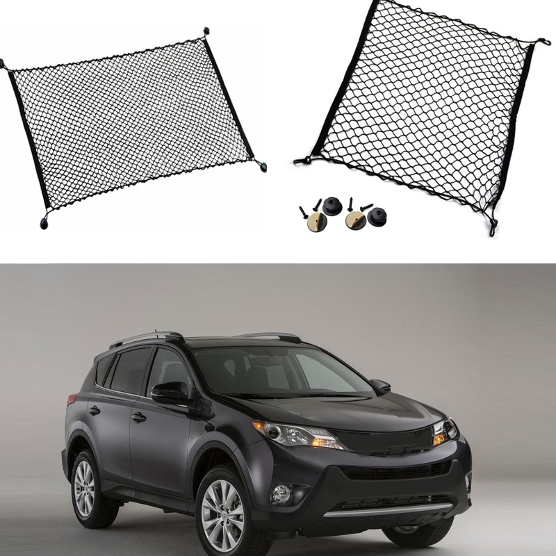 

For Toyota RAV-4 RAV4 Car Auto Rear Trunk Cargo Organizer Storage Seat Plain Vertical Net Luggage Organizer Nylon Liner Cover
