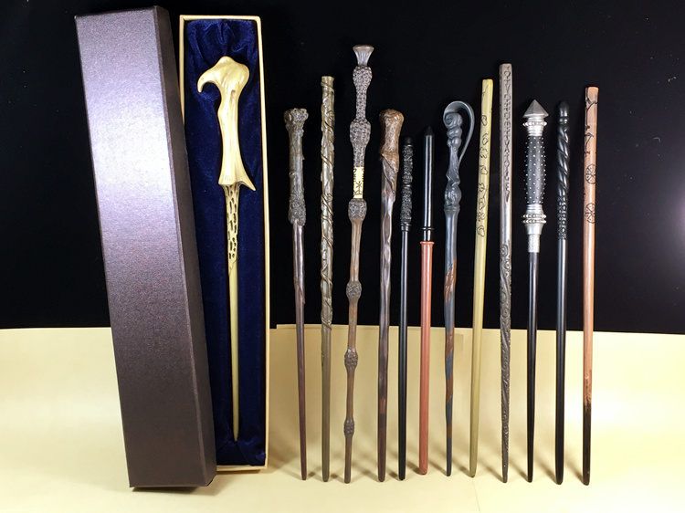 

50 Styles Newest Metal Core Harry Ron Ginny Snape Magic Wand Lord Voldemort Cosplay Magical Wand Novelty Items