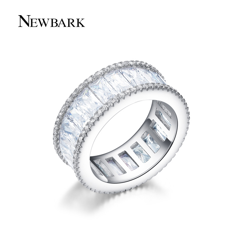 

NEWBARK Channel Ring Minimalist Rings For Women Silver Color Tiny CZ Anillos Mujer Women Jewelry Bijoux Femme q170720