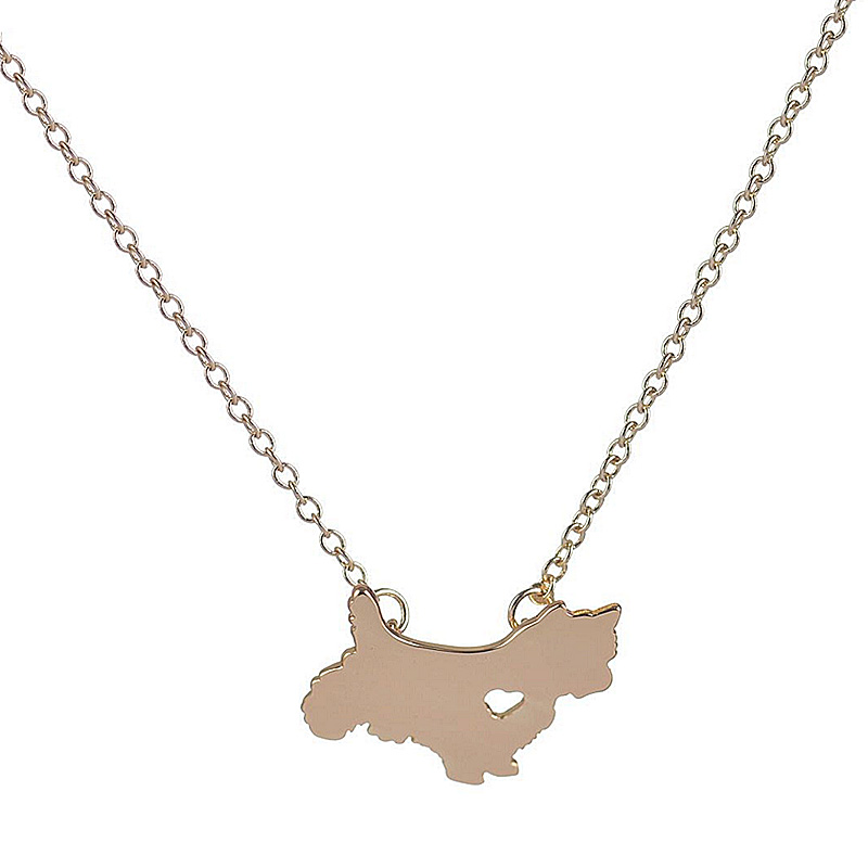

Wholesale And Retail 2016 Fashion Westie Necklaces Puppy Heart Dog Lover Memorial Pet Baby Pendant Necklaces for Women Animal Charms Gift