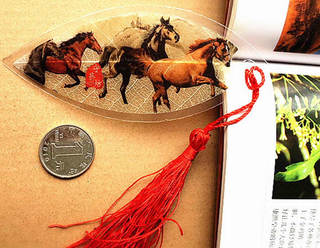 

20pcs Natural Dried Leaf Veins Horse Horses Bookmark Book card For Wedding Baby Shower Party Birthday Favor Gift Souvenirs Souvenir, Same as picture