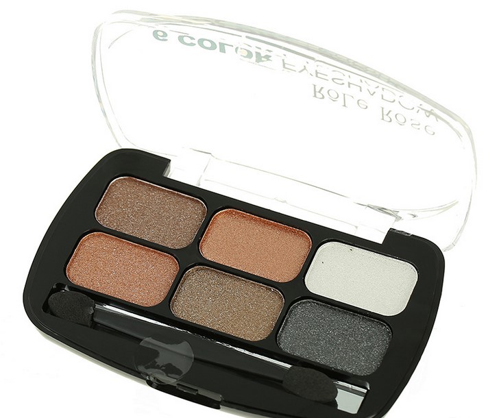 Nude Smoky Pearl Eye Shadow Make Up Light Eyeshadow Cosmetics Set With Brush 6 Colors Eye Makeup Palette-image-392088379