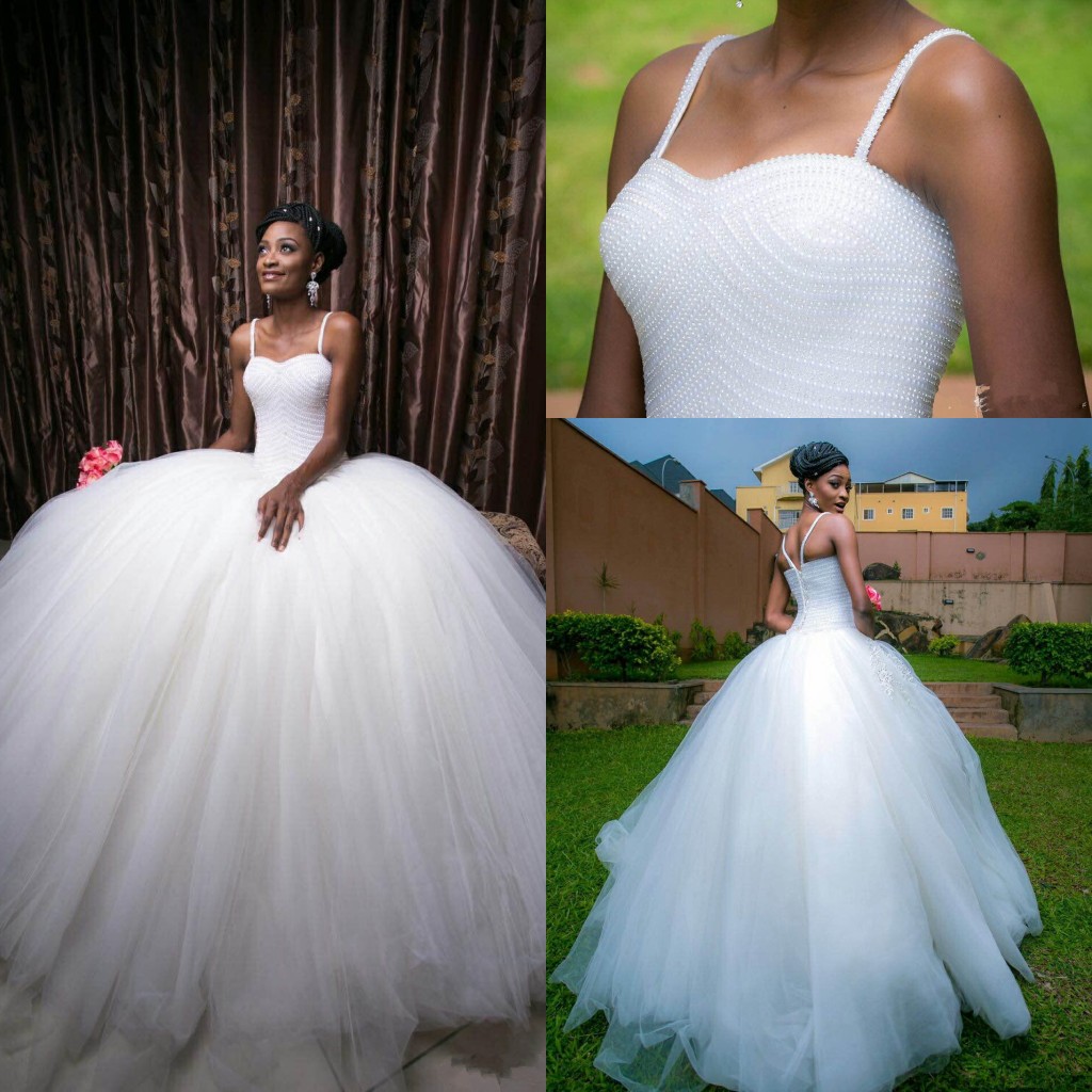 2021 Wedding Dresses Princess Ball Gown Full Hand Beading Bodice Spaghetti Straps Backless South African Bridal Gowns Vintage Wedding Gowns-image-391856157