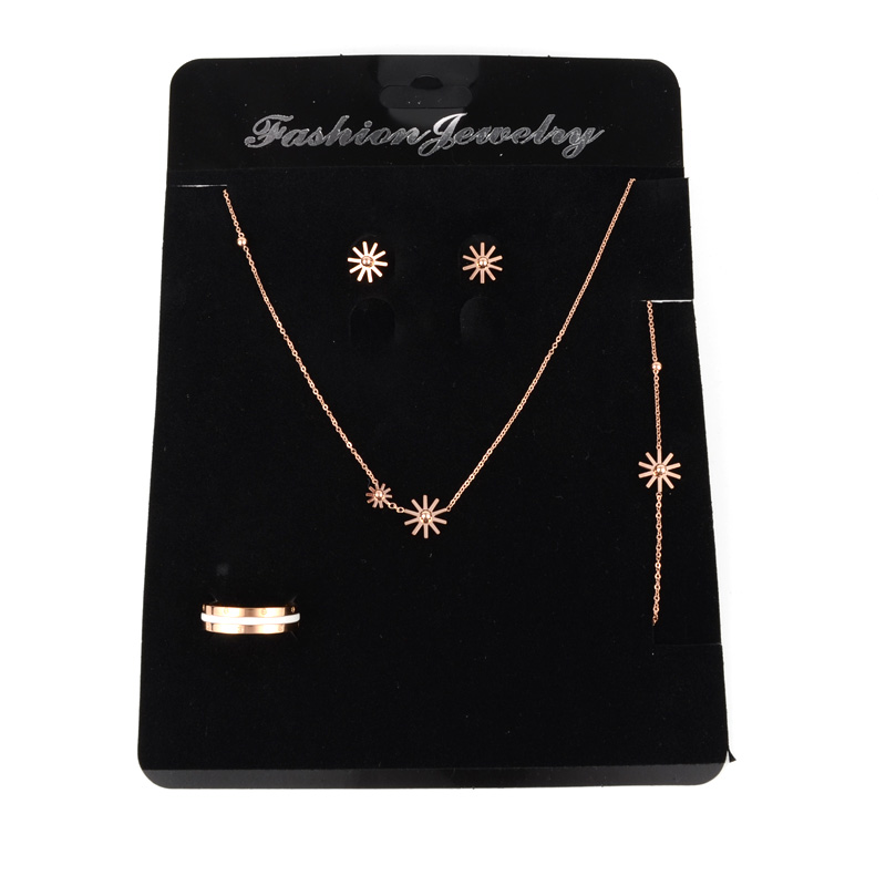 

High Quality Jewelry Packing Card 100pcs/lot 14cmx19cm Black Velvet Rings Bracelet Necklace Earring Card Display For Jewelry Set Showcase