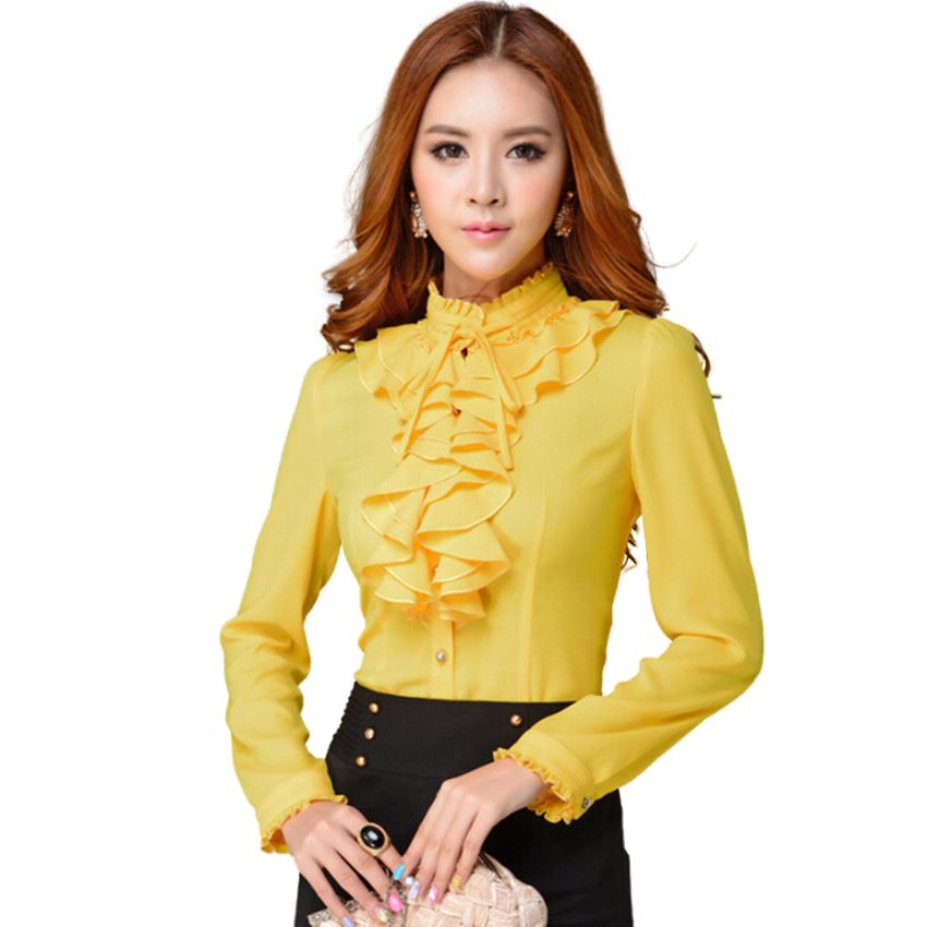 camisas amarillas para mujer