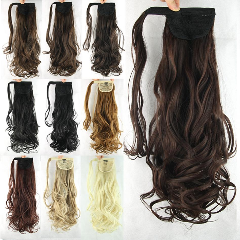 

Wholesale-60cm, ponytail hairpieces, synthetic hair pony tail, ponytails and hair pieces