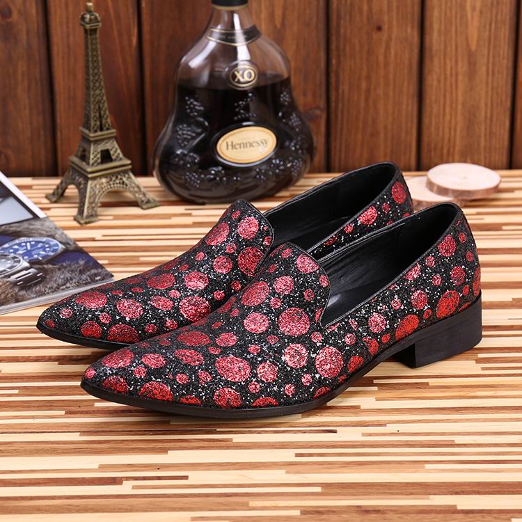 

Designer Fashion men Red Boat Shoes Trend Of Pointed Toe Personalized Slip On Party Shoes For Night Club Show Shoes Size 38-46, Burgundy