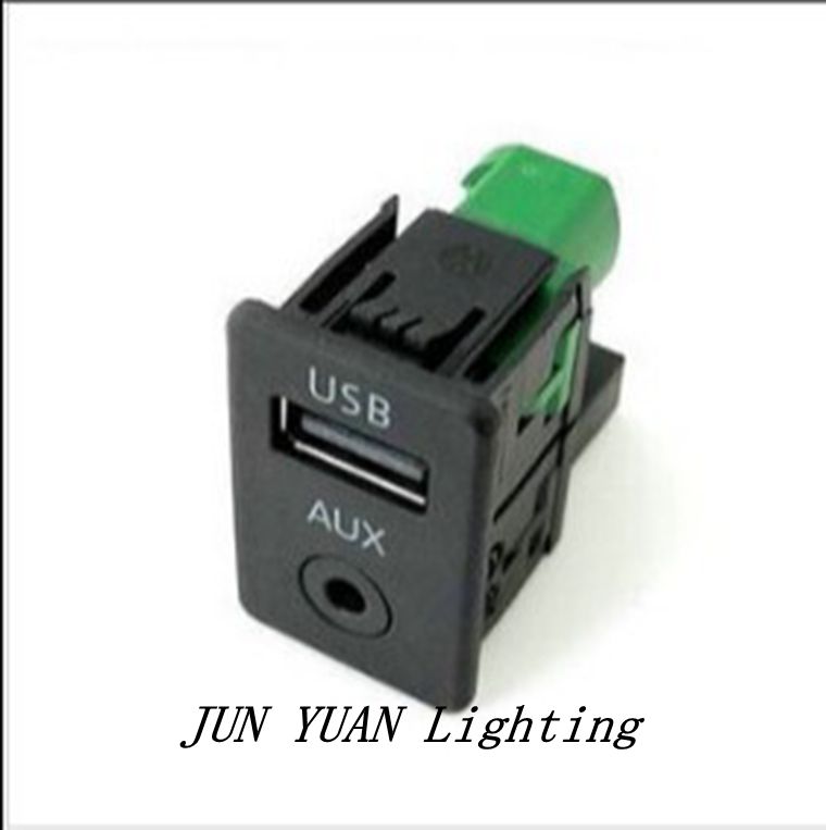 Wholesale-High quality!GENUINE RCD 510/310 Armrest AUX+USB Switch Plug For VW Passat B6 B7 CC 3CD 035 249 A,Free shipping!