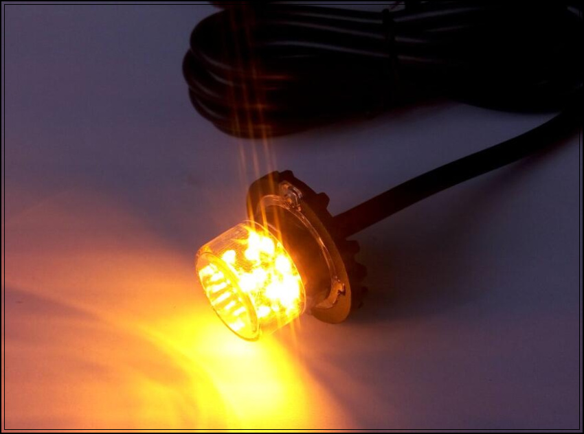 

DC12/24V,8W Led car grill emergency lights,hideaway strobe lights,led external warning lights,22flash,waterproof IP67, Blue