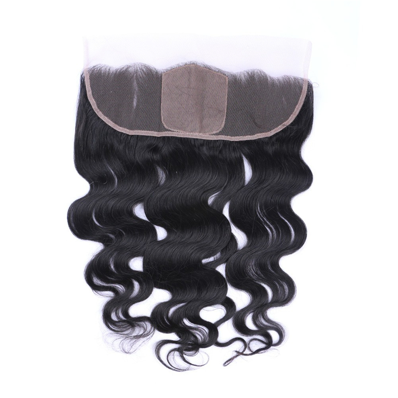 

Silk Top 4x4'' Body Wave Ear To Ear Full Lace Frontals With Baby Hair Silk Base Lace Frontal Closure Bleached Knot, Natural color