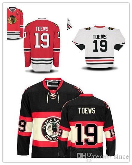 2016 Nouveau, Vente Chaude Jonathan Toews Jersey Rouge Chicago Blackhawks Toews Hockey Jersey 2014 Toews Noir Tous les coutures Jersey Blanc