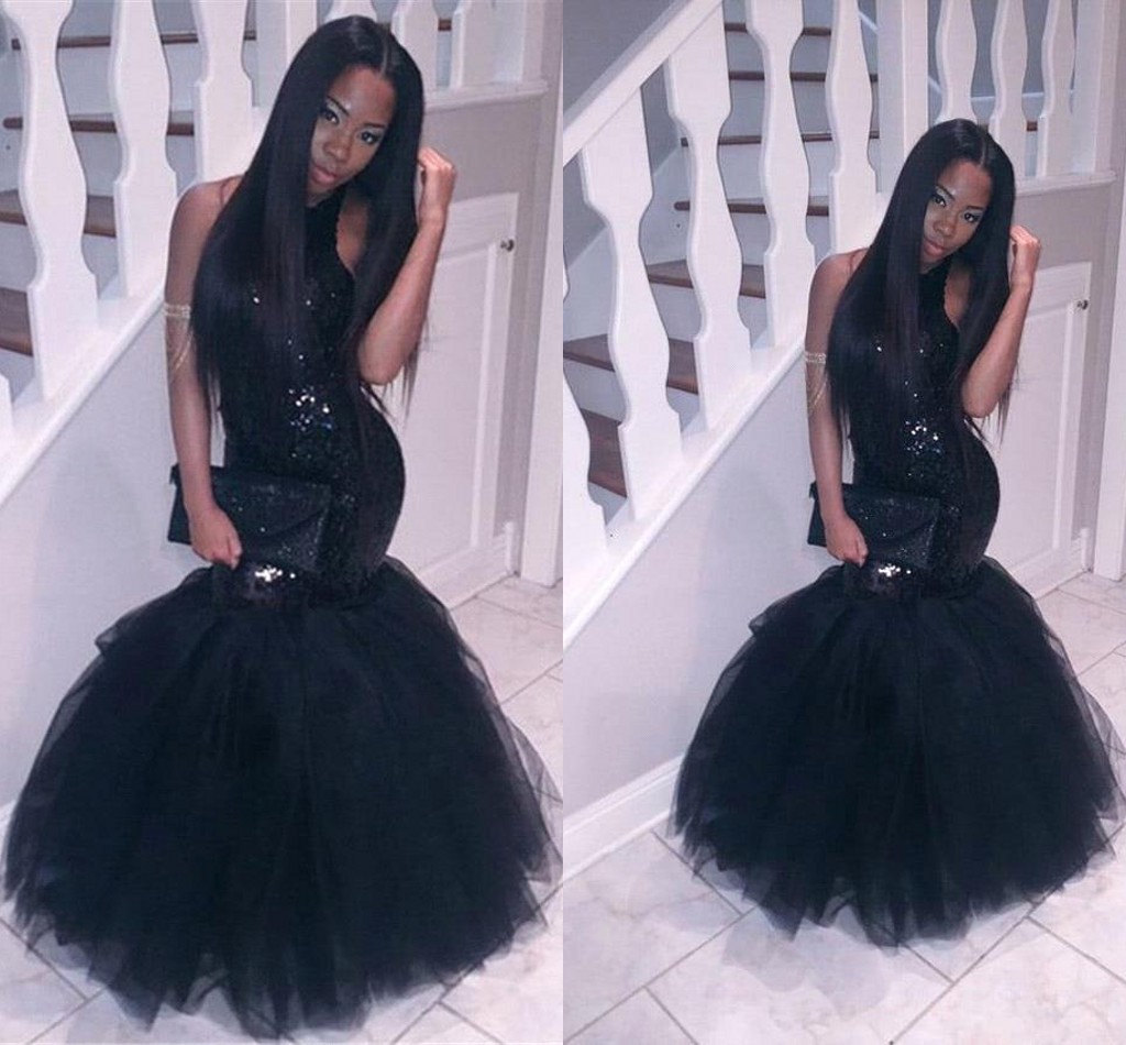 

Elegant Mermaid Africa Girl Wear Evening Dresses Tule Sequins Material Long Prom Dress Sleeveless Maxi Custom Made Evening Dress Gowns, Fuchsia