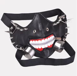 

Anime Tokyo Ghoul Kaneki Ken Cool Mask Cosplay Adjustable w zipper PU Leather Party Prop DIY Mask