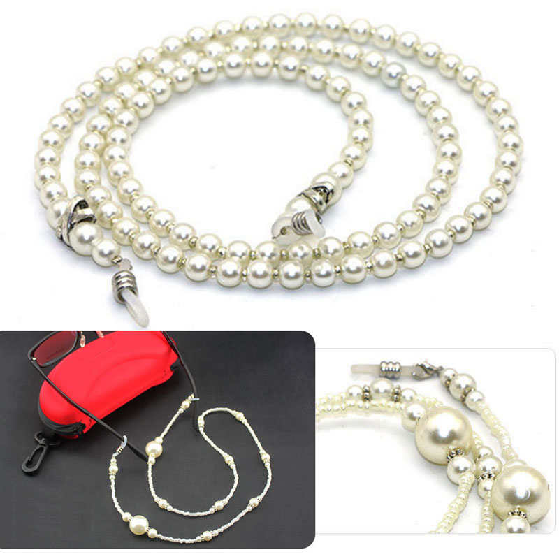 

Antiskid Chain Women Eyewear glasses COPY Pearl chains Girls Fashion Sunglasses Chains glasses Lanyards