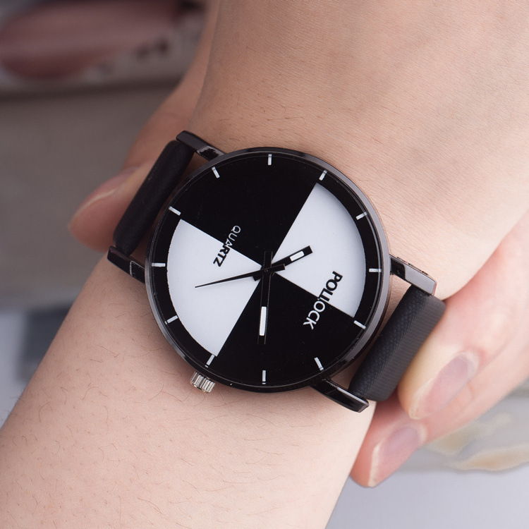 

New Pollock Candy Girl Watch Student Color Cartoon Watch Minimalism Casual Women Simple Stylish Black White Quartz Wristwatch, Leave a message about color