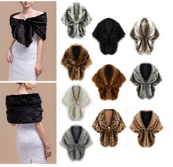 

2019 Cheap Bridal Shawl Cloak Fake Faux Fur Hollywood Glamour Wedding Jackets Hot Selling Cover up Cape Stole Coat Bolero