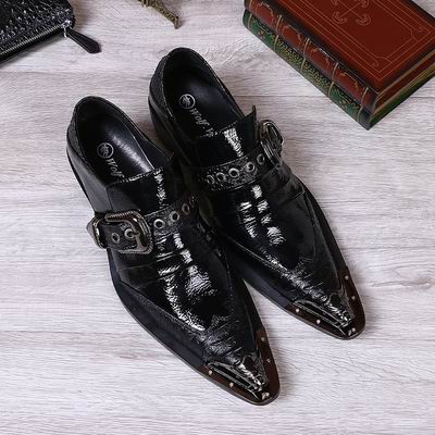 

Personalized Men Black Leisure Leather Shoes Fashion Designer Metal Toe Buckle Strap Boat Shoes For Man Party Casual Chaussure