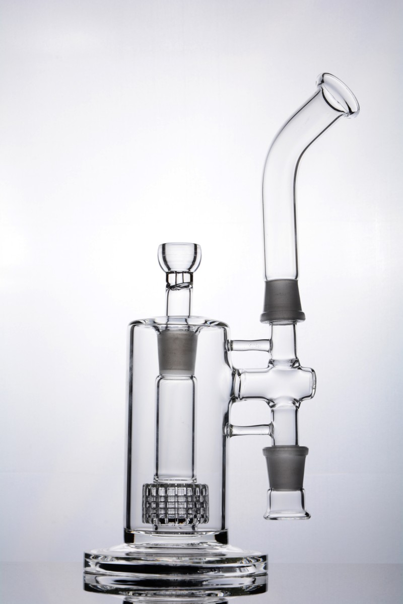 

glass bongs Pulse Glass with stereo matrix Percolator removable mouth piece Vapor Bubbler ashcatcher Multi-fonction water pipe 18 mm joint