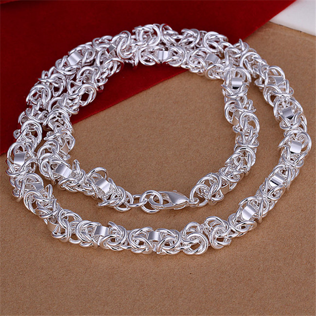 

New arrival Leading Shrimp Buckle Necklace Men sterling silver plate necklace STSN061,fashion 925 silver Chains necklace factory direct sale