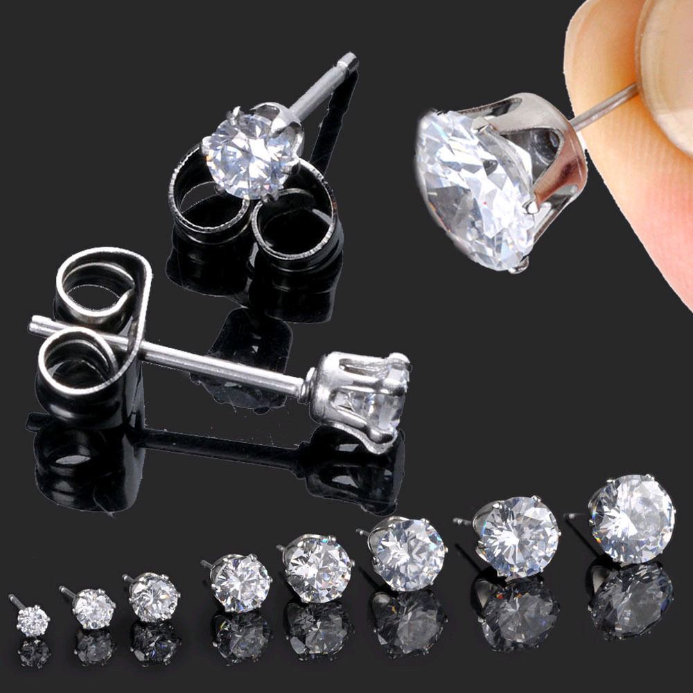 Elegant Red Rose Flower 925 Sterling Silver Stud Earrinig For Women Wedding With Shiny CZ Crystal Earring Stud
