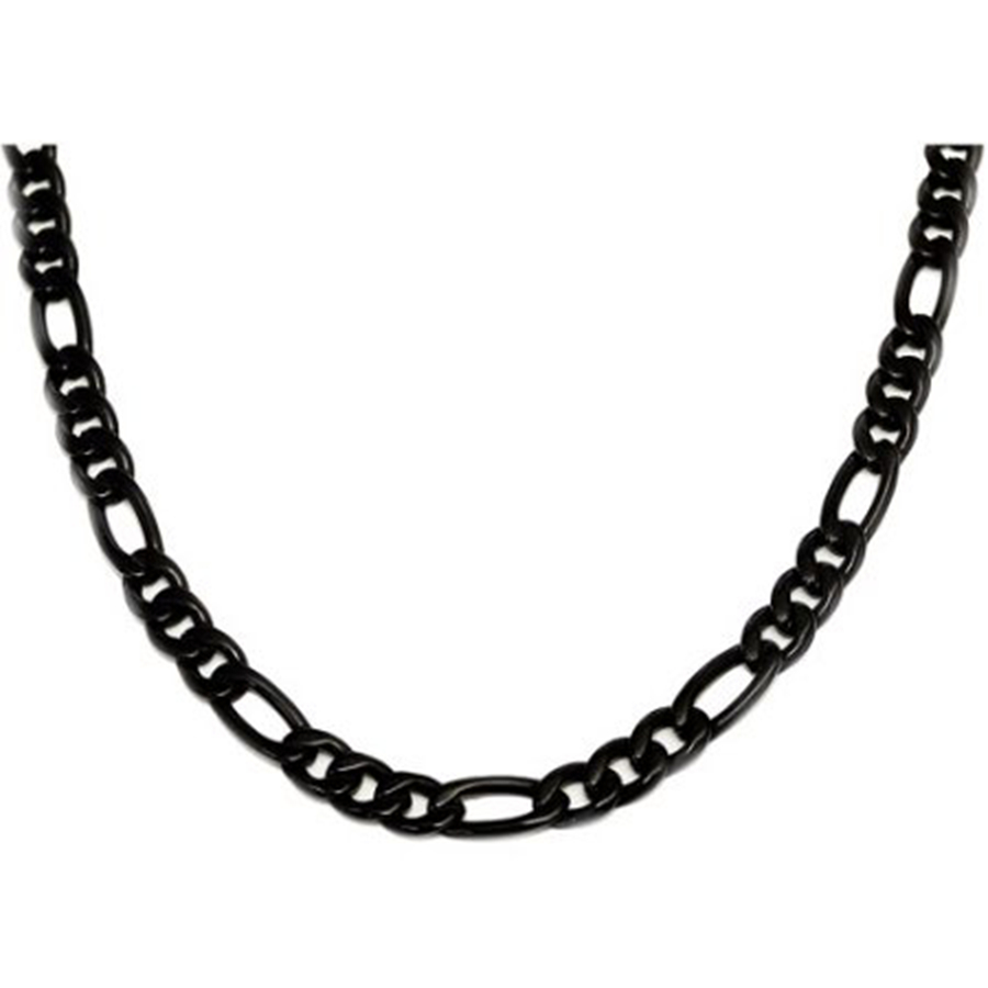 

Wholesale 50pcs cool black Figaro chain Stainless Steel Chain Necklace 6mm 18"-40" DHL ship free