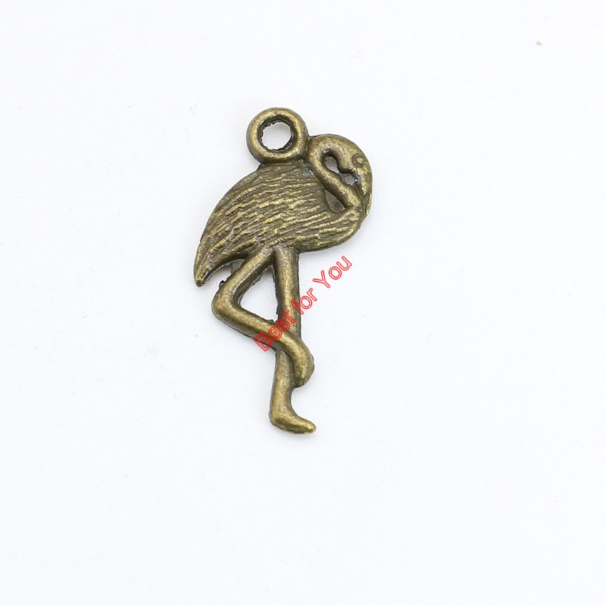 

Antique Bronze Plated Flamingos Charms Pendants for Necklace Bracelets Jewelry Making DIY Craft Handmade 23x14mm