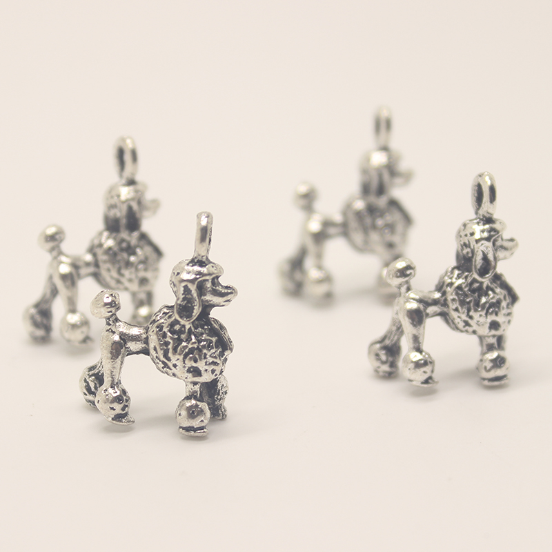

15pcs--22X17mm Antique silver tone Poodles charms pendant, Bronze;silver