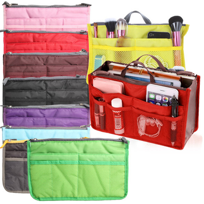 

2017 New Fashion Beautician Make Up Bag Women Multi Functional Cosmetic Bag 0rganizer Handbag Cosmetics maleta de maquiagem 7#, Dark grey