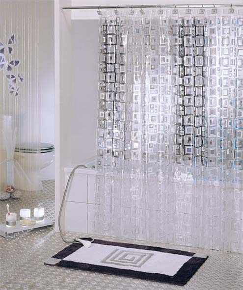 

Wholesale- White Transparent Embossed EVA translucent waterproof mould proof thicken shower curtain bathroom shower curtains 180*200cm