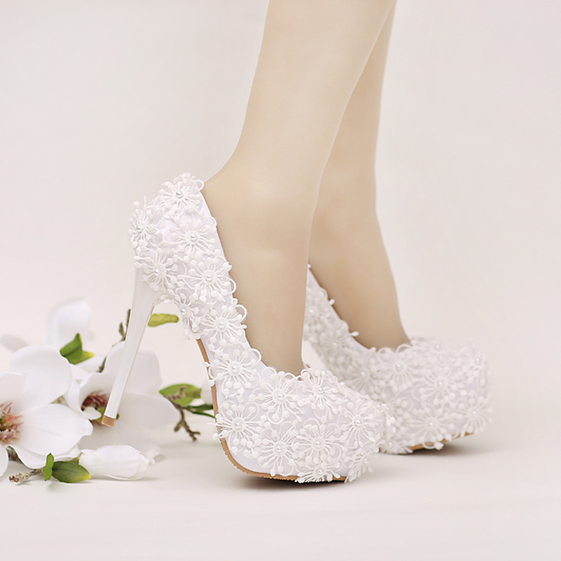 white graduation heels