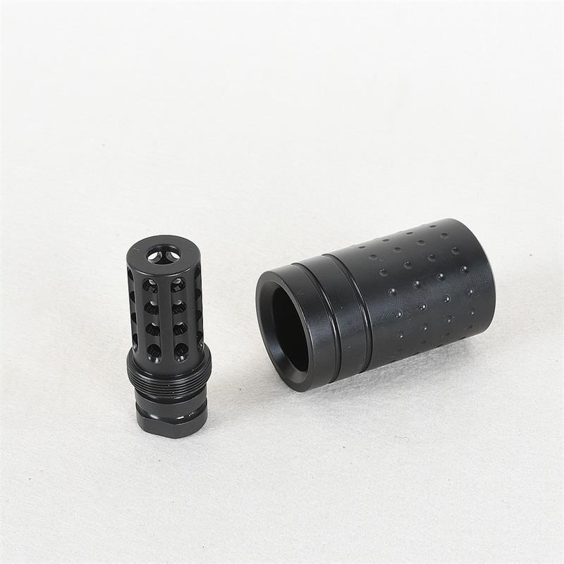 

High Quality reducing impact Steel Muzzle Brake CNC .308/7.62 5/8x24 thread muzzle brake with outer sleeve