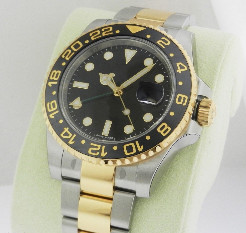 

Luxury Hot Selling 116713 GMT Steel & 18k Gold bracelet Black Dial Automatic machinery Mens Casual Watches 40mm Men's Wristwatches