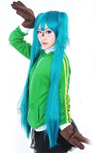 

Free Shipping! Vocaloid Matryoshka Hatsune MIKU Cosplay Costume Sports Coat Green