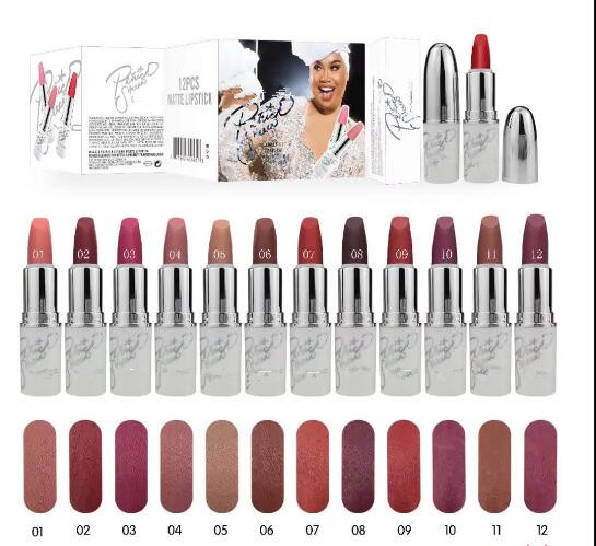 

2018 New quality Makeup Matte Lipstick 12 Different colors 3g (12Pieces/Lot) Free Shipping, Mixed color