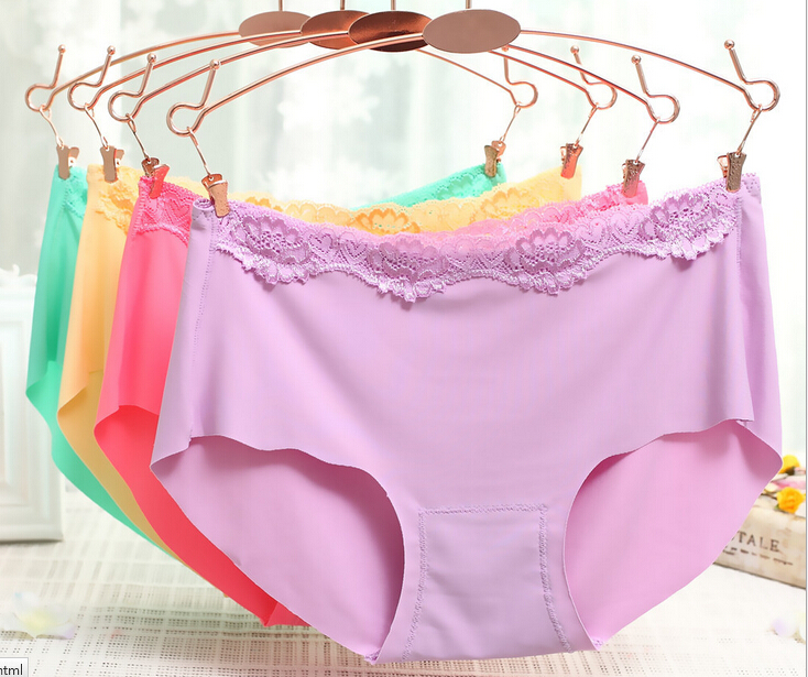 

Cheapest Women Intimates seamless Underwear 2016 New Arrival Women 8 Color Rose Lace Briefs Everyday Panties, 8 color mix color sale