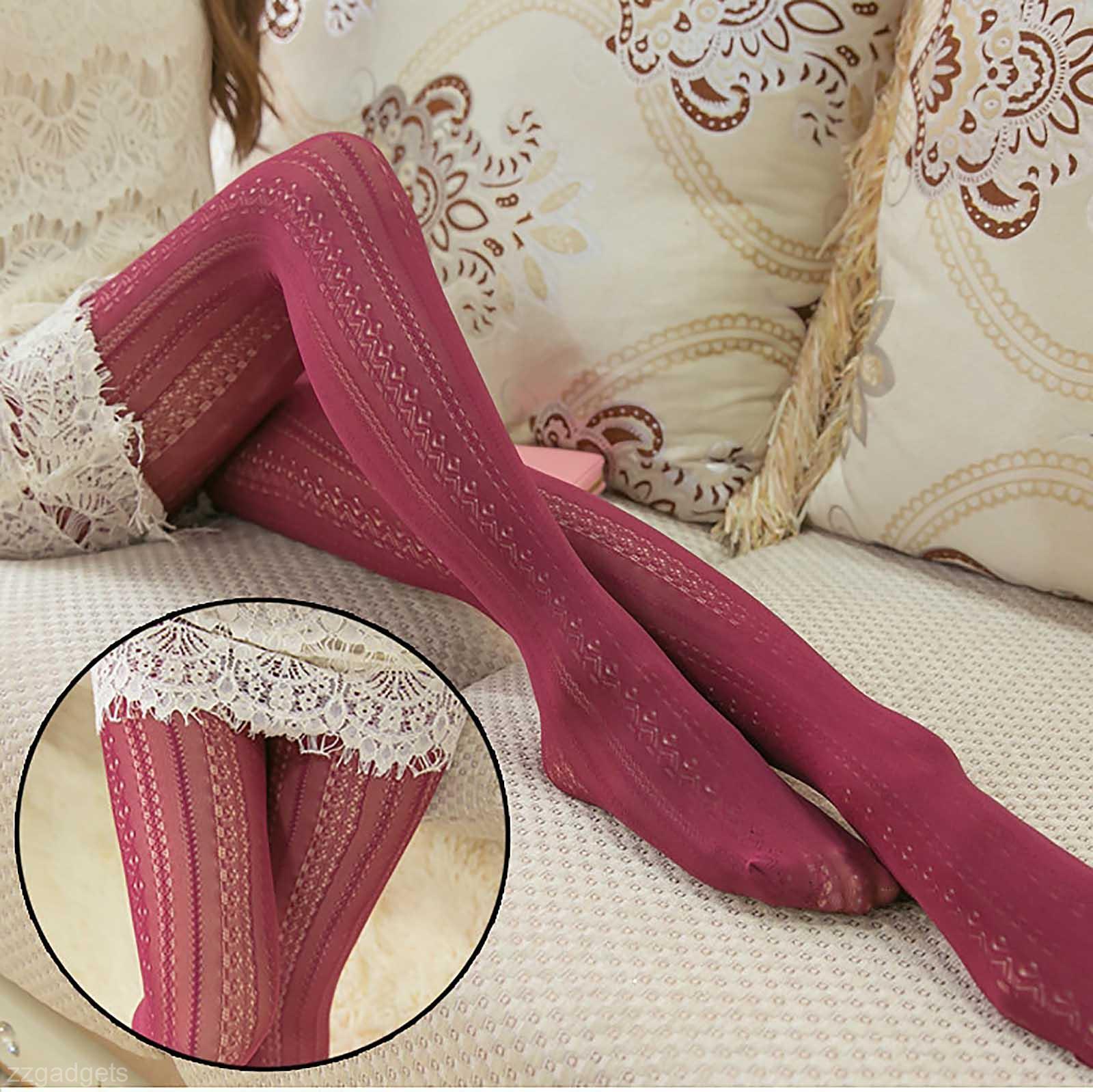 

New Beauty Women Girls Sexy Hollow Out Lace Fishnet Stockings Tights Pantyhose #R91, Black