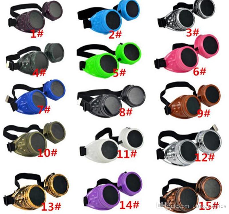 

Cyber goggles Steampunk welding Goth cosplay vintage goggles rustic sunglasses for men women kids multicolors