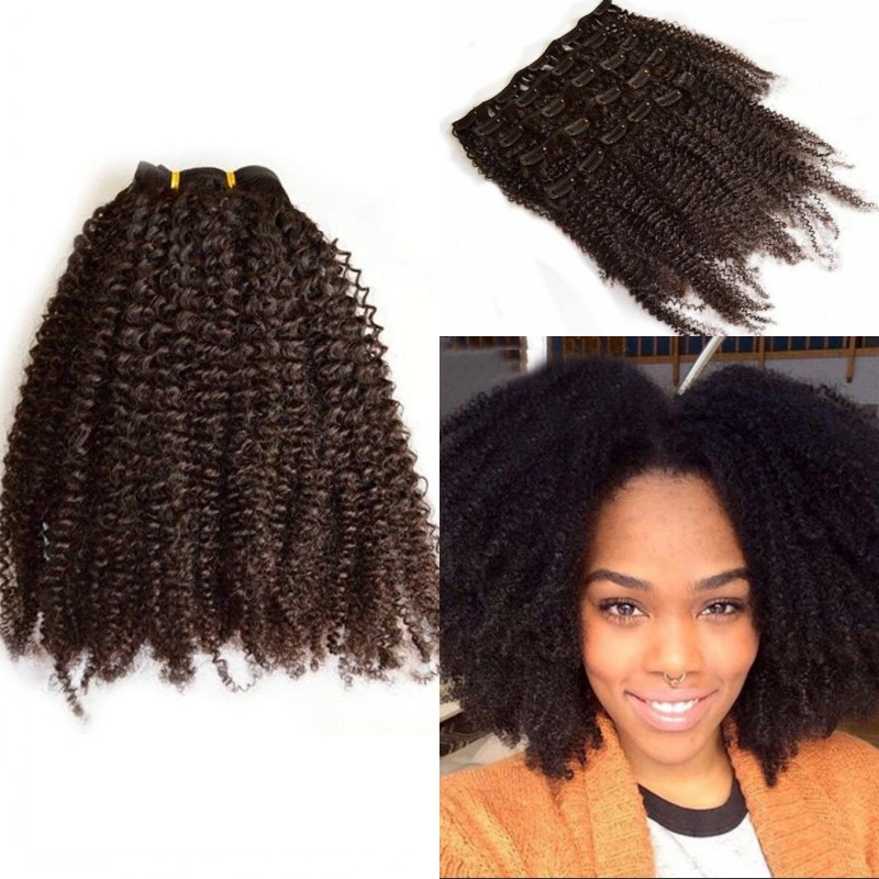 

4a/4b /4c 3a/3b/3c Mongolian virgin afro kinky curly hair afro african american cheap clip in hair extensions G-EASY